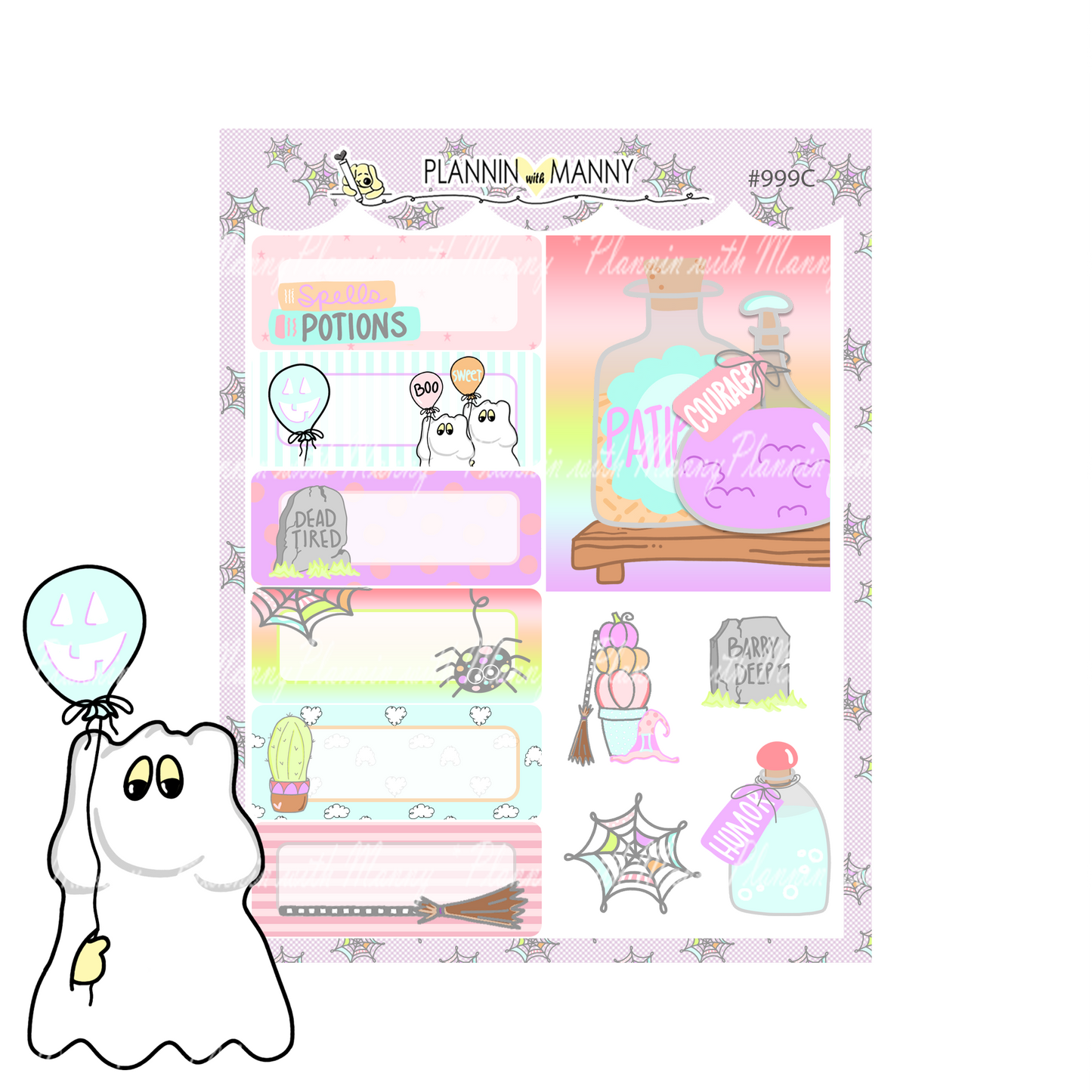 999C Spooky Bits Boxes & Deco Sticker Sheet