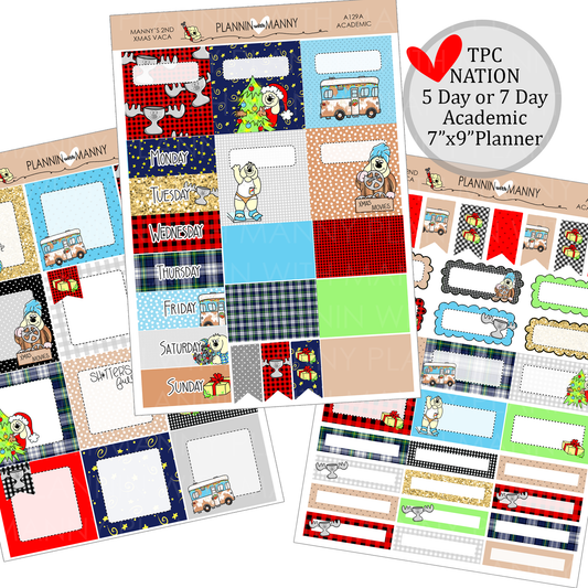 A129 TPC ACADEMIC Weekly Kit - Manny's 2nd Christmas Vacation Collection