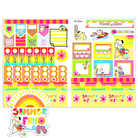 H266 HOBONICHI Weekly Planner Stickers - Summer Fun Collection