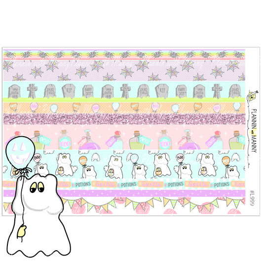 L999 Spooky Bits Washi Sticker Sheet