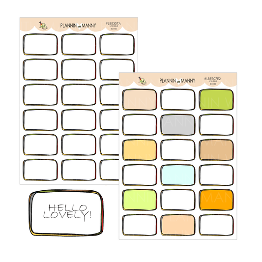 LBE307A Scribble Boxes-Earth Tones