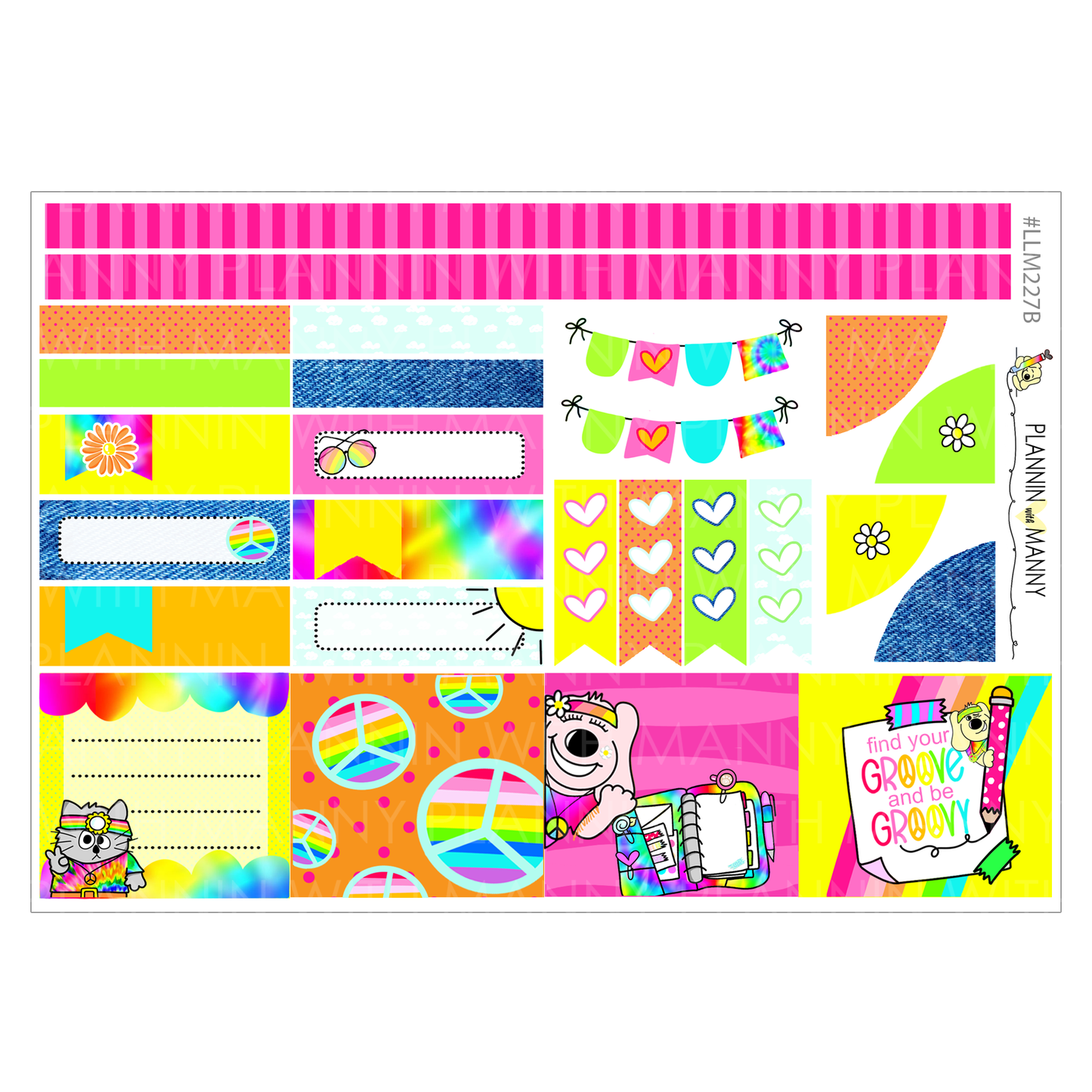 LLM227 MONTHLY PLANNER STICKERS - Planner Peace Collection