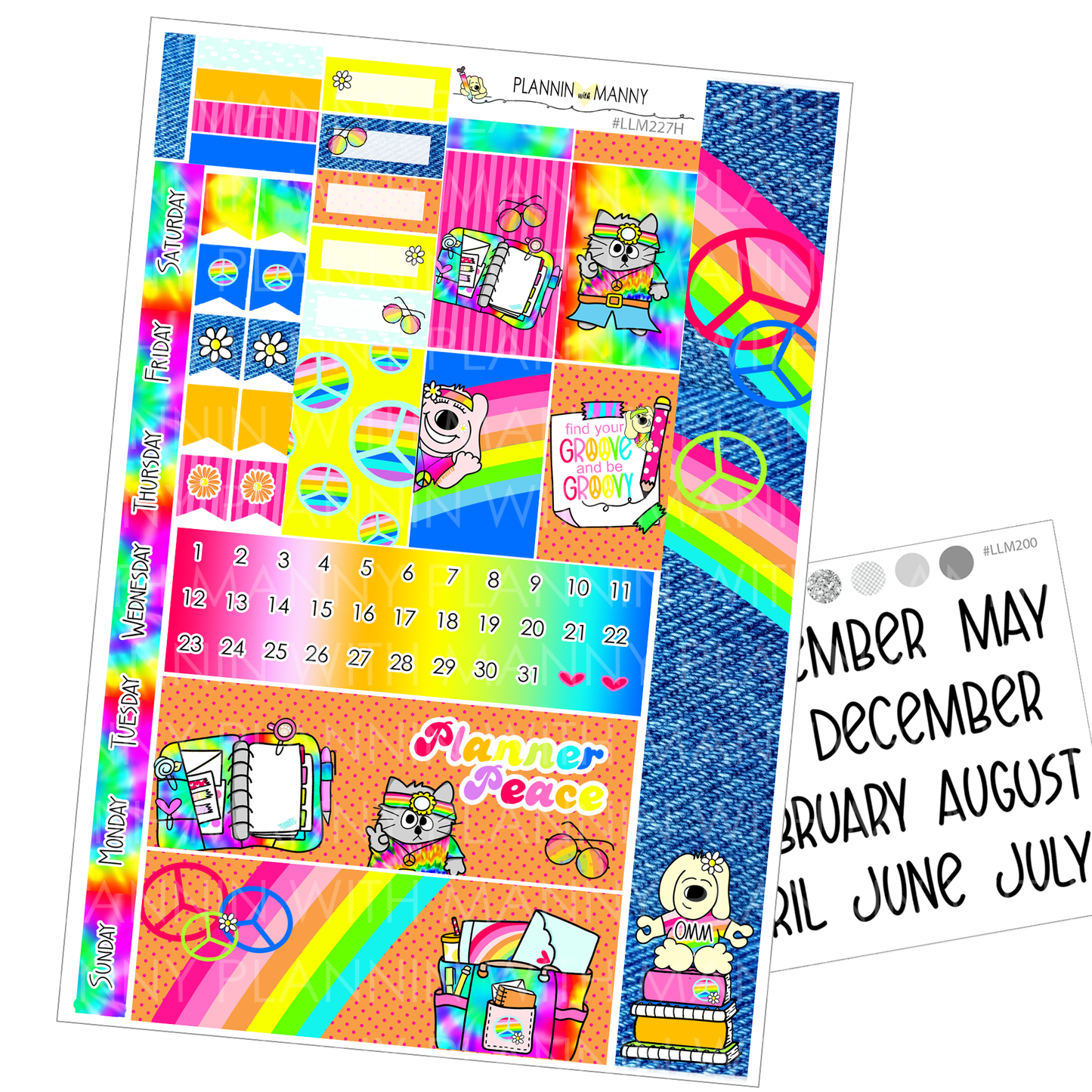 LLM227H MINI MONTHLY-Planner Peace Collection