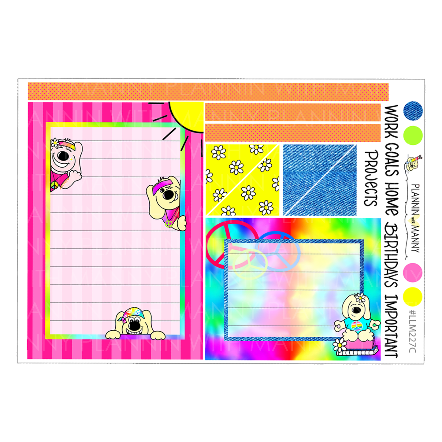 LLM227 MONTHLY PLANNER STICKERS - Planner Peace Collection