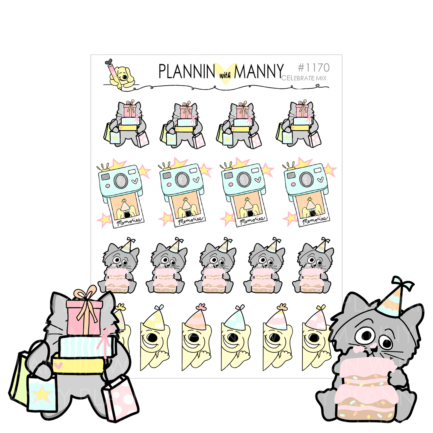 1170 CELEBRATE MIX Planner Stickers - Celebrate Collection