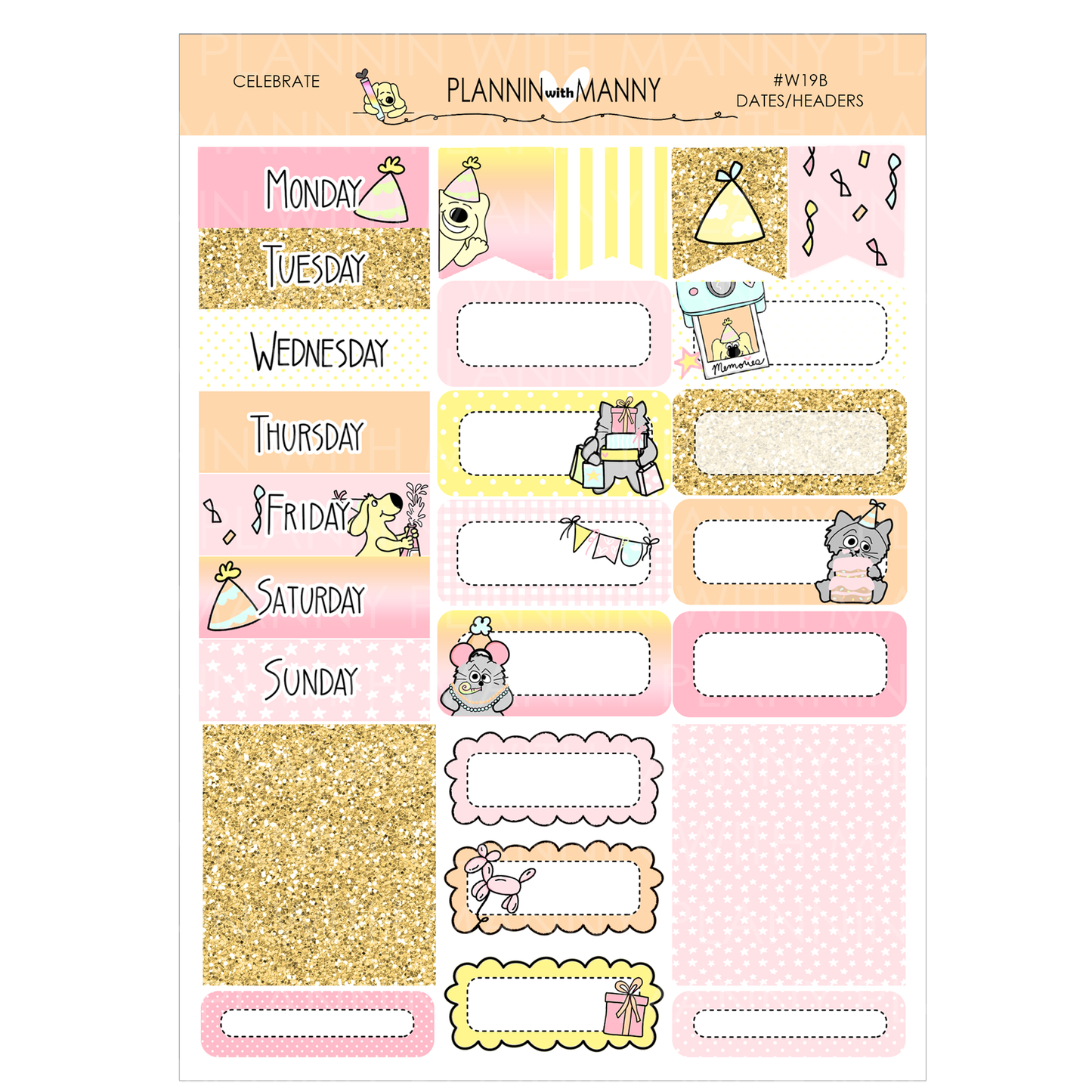 W19AHP HAPPY PLANNER CLASSIC Weekly Kit - Celebrate Collection