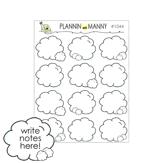 1044 Snowball Write In Planner Stickers