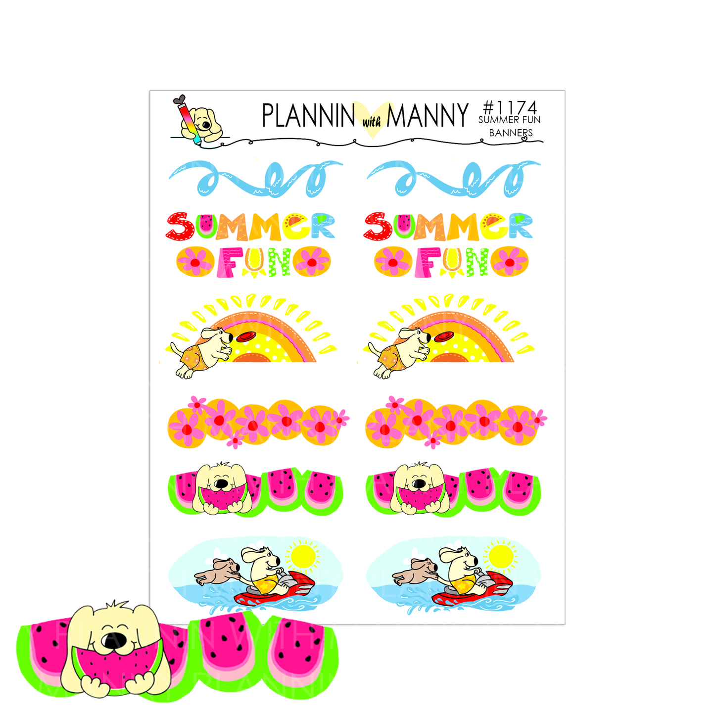 W20AHP-HAPPY PLANNER CLASSIC Weekly Kit - Summer Fun Collection