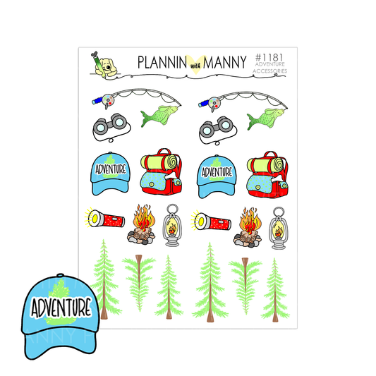 1181 ADVENTURE ACCESSORY Planner Stickers - Adventure Collection