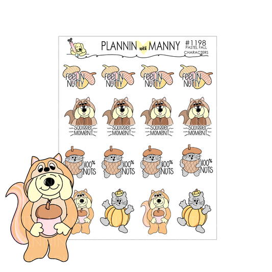 1198 Nuts About Fall Character Stickers