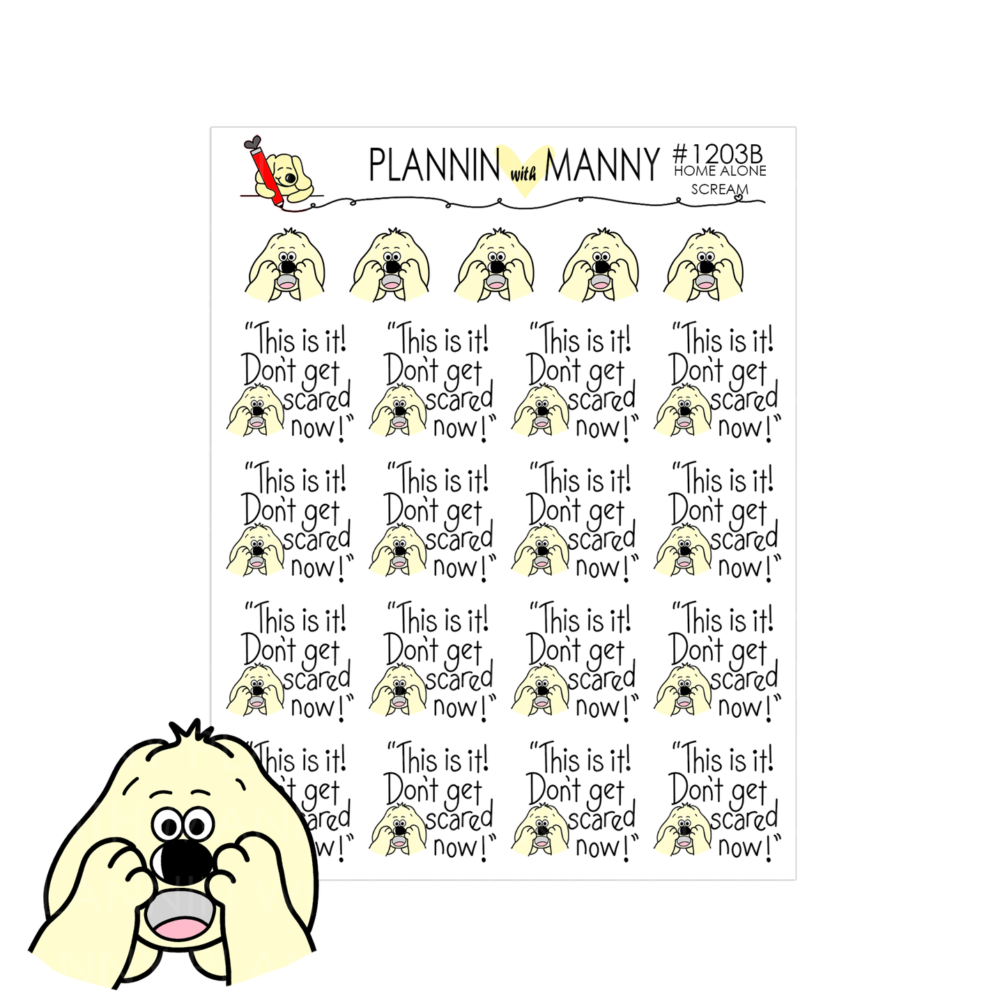 1203-Home Alone Phrases Planner Stickers