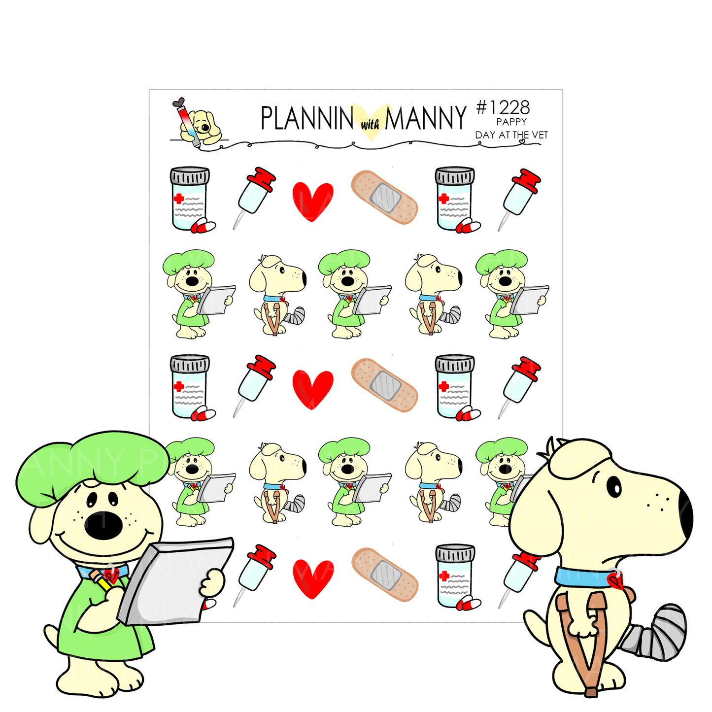 1228 Pappy Vet Planner Stickers