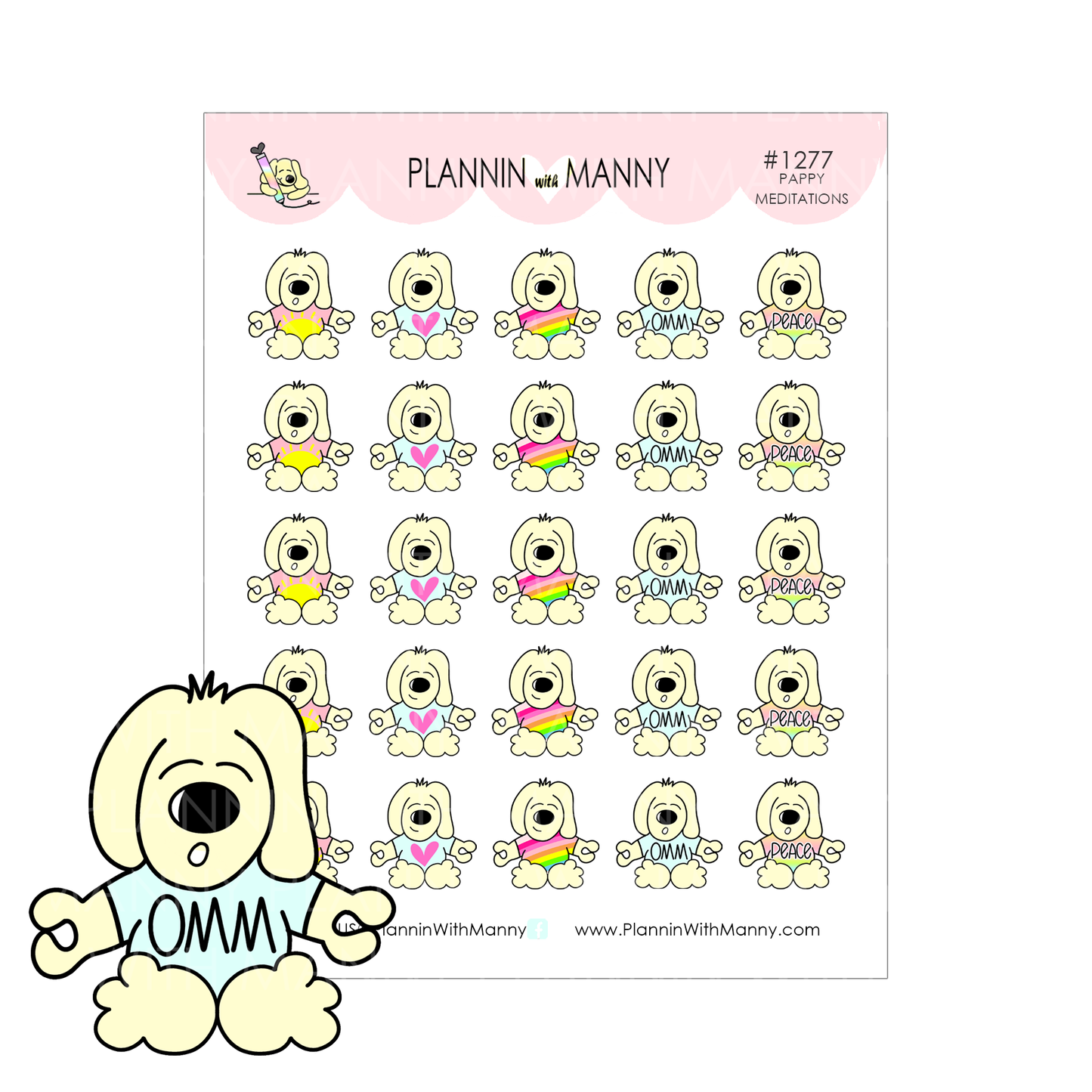 1277 Pappy Mediatations Planner Stickers