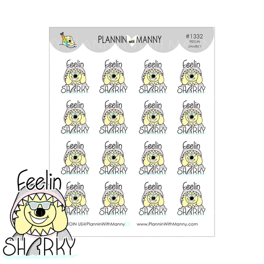 1332 Feelin Sharky Planner Stickers