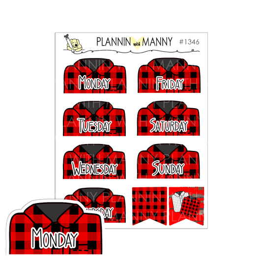 1346 Buffalo Plaid Shirt Date Covers