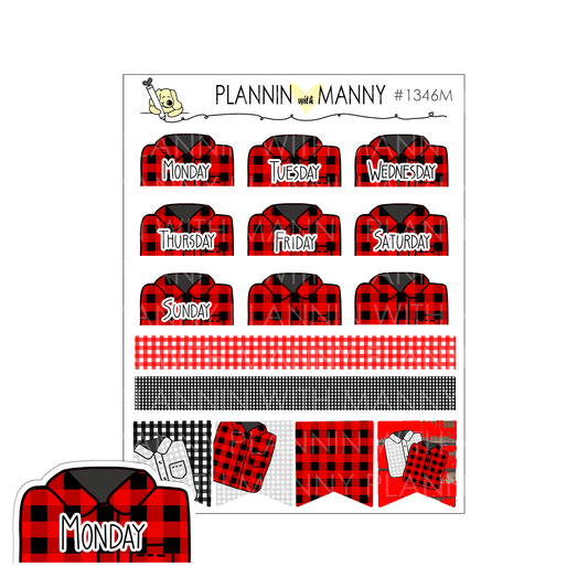 1346M Buffalo Plaid Shirt Date Covers