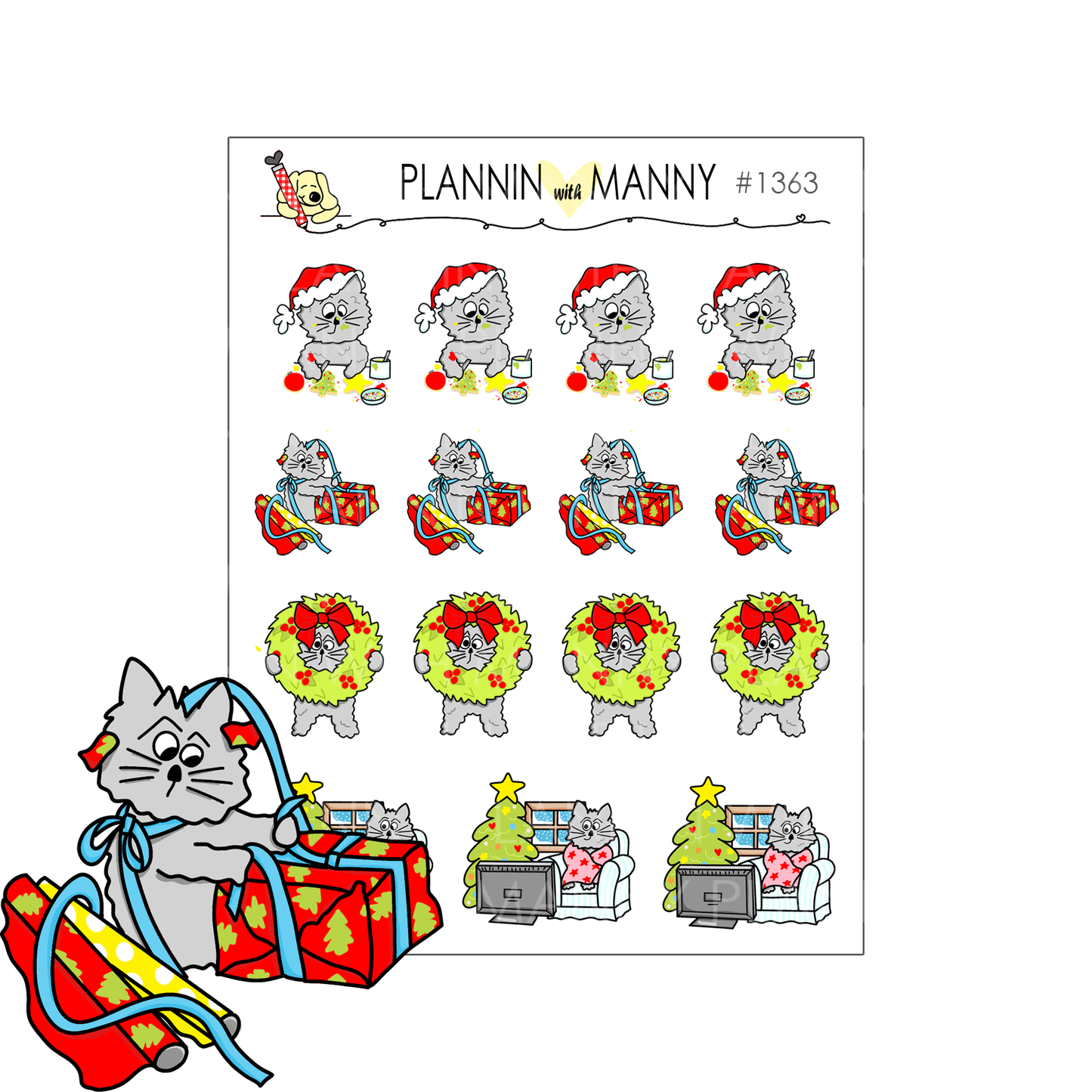 1363 Owen Christmas Planner Stickers