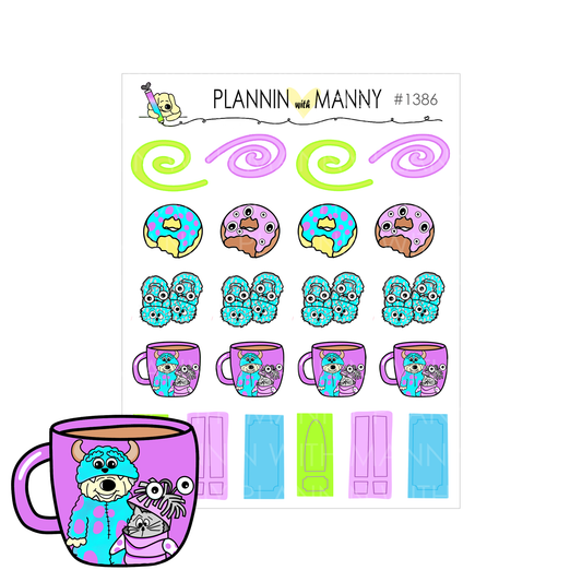 1386 Simply Monsterous Deco Planner Stickers