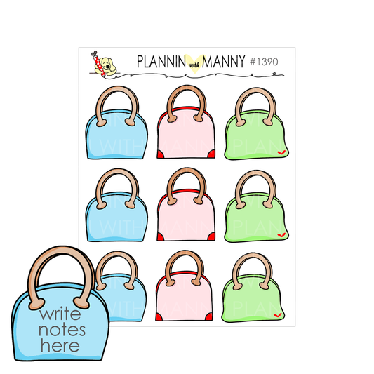 1390 Write In Purse Planner Stickers