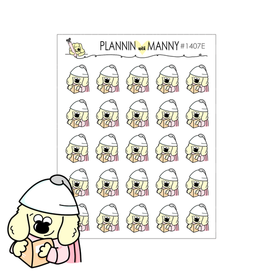 1407E Manny Under Dryer Planner Stickers