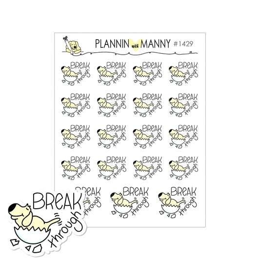 1429 Break Through Planner Stickers