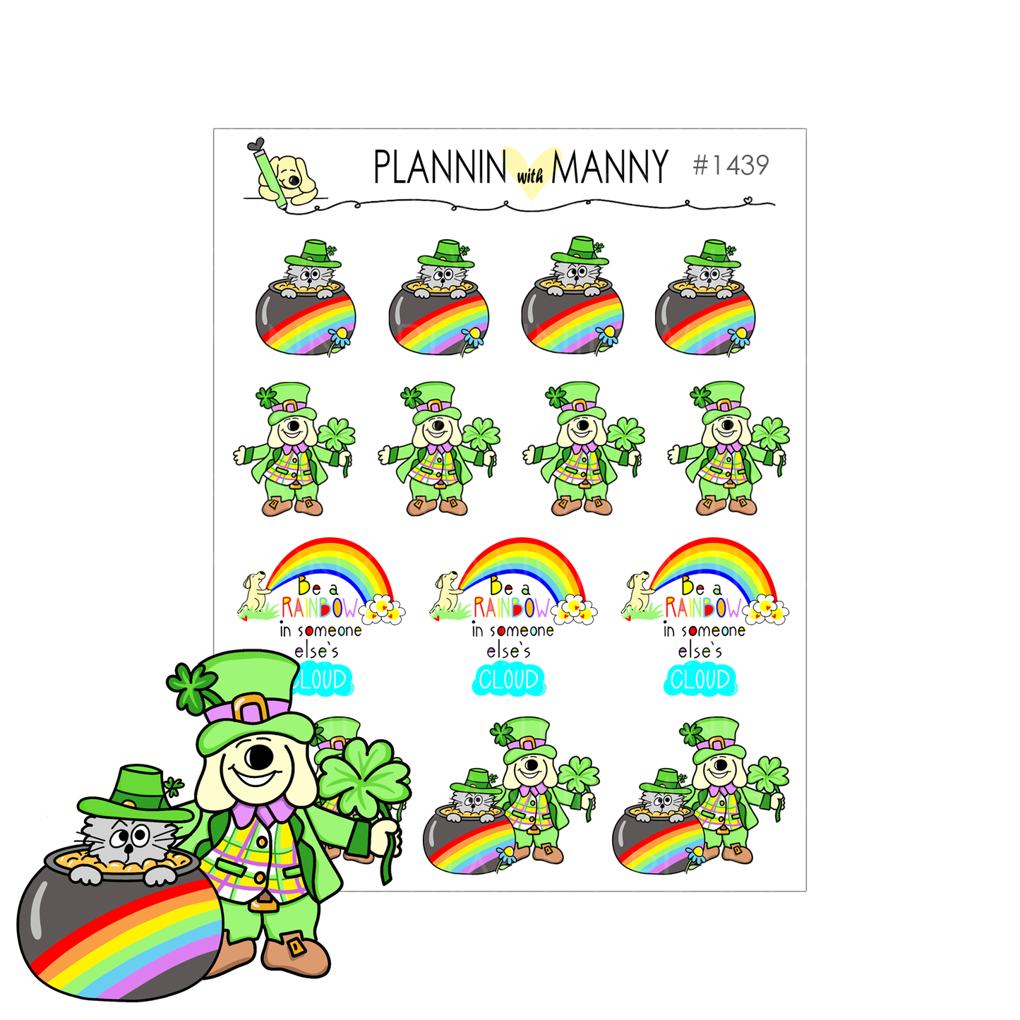 1439 Happy St.Patty's Day Planner Sticker Mix and Diecuts