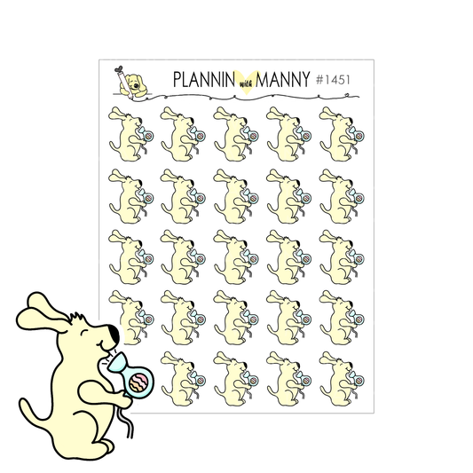 1451 Hair Drying Manny Planner Stickers