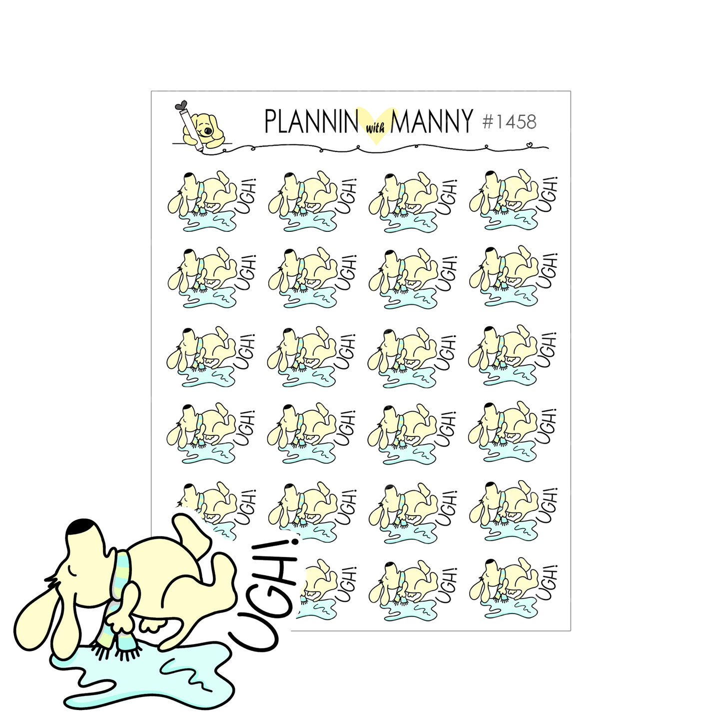 1458 Ugh Planner Stickers