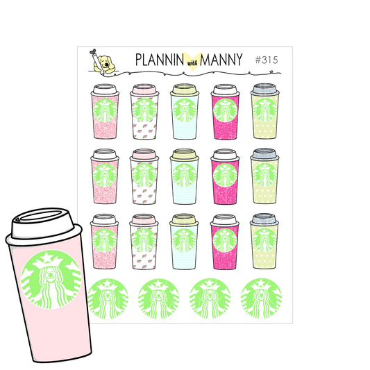 315 Mannybucks Tumbler Planner Stickers