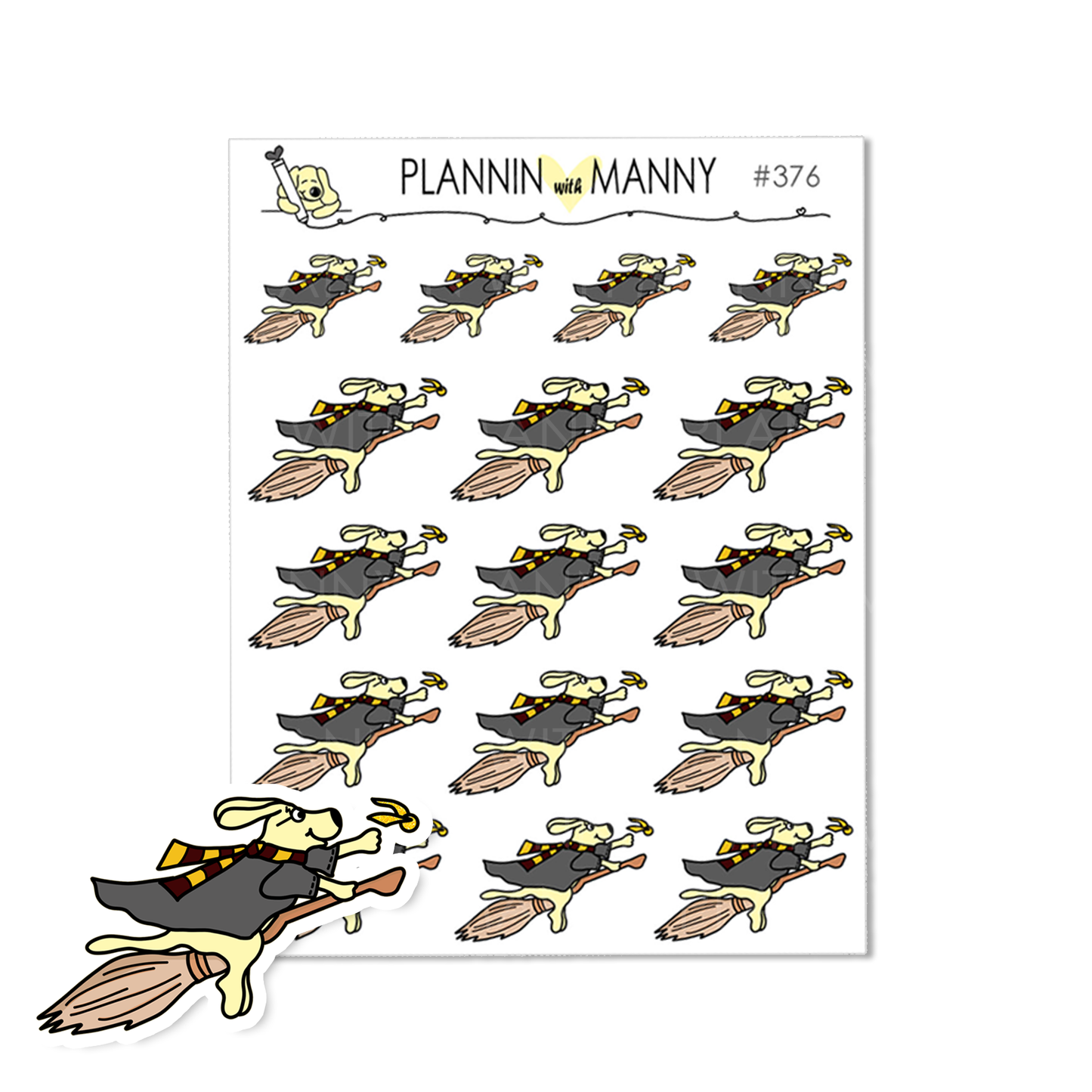 376 Flying Wizard Planner Stickers