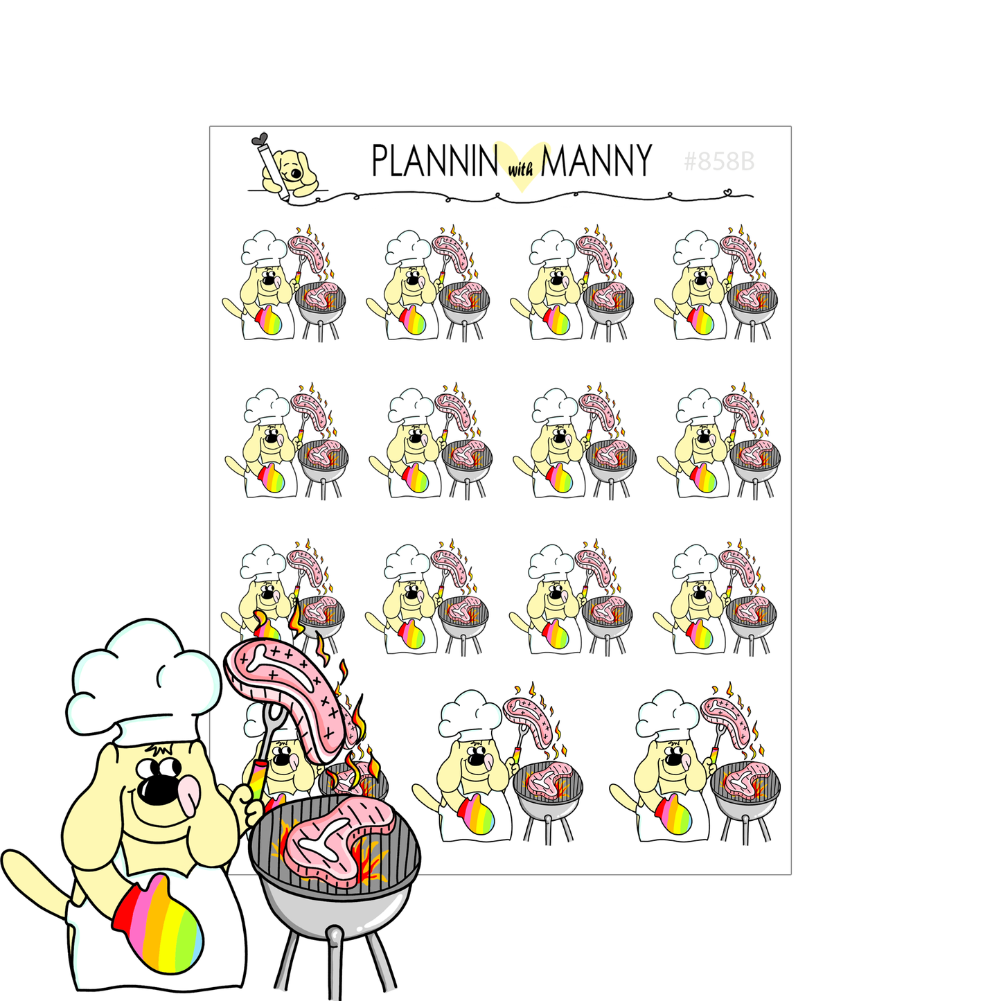 858 GRILLIN Planner Stickers - Summer Fun Collection