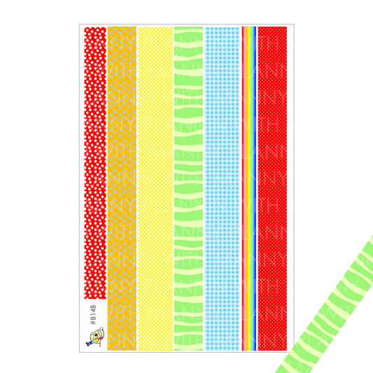 B14B Bright Washi Planner Stickers