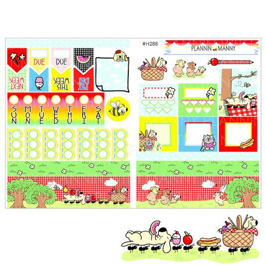 H288 HOBONICHI Weekly Planner Stickers - Afternoon Delight Collection