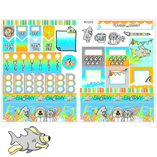 H293 HOBONICHI Weekly Planner Stickers - Feelin Sharky Collection