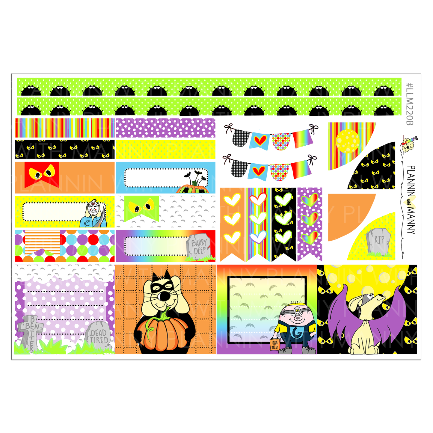 LLM220 MONTHLY PLANNER STICKERS - Spook City Collection