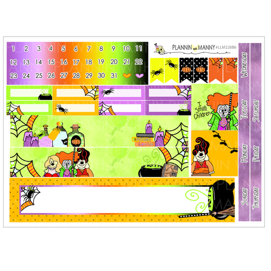 LLM228B6 Hocus Pocus B6 Monthly Planner Stickers