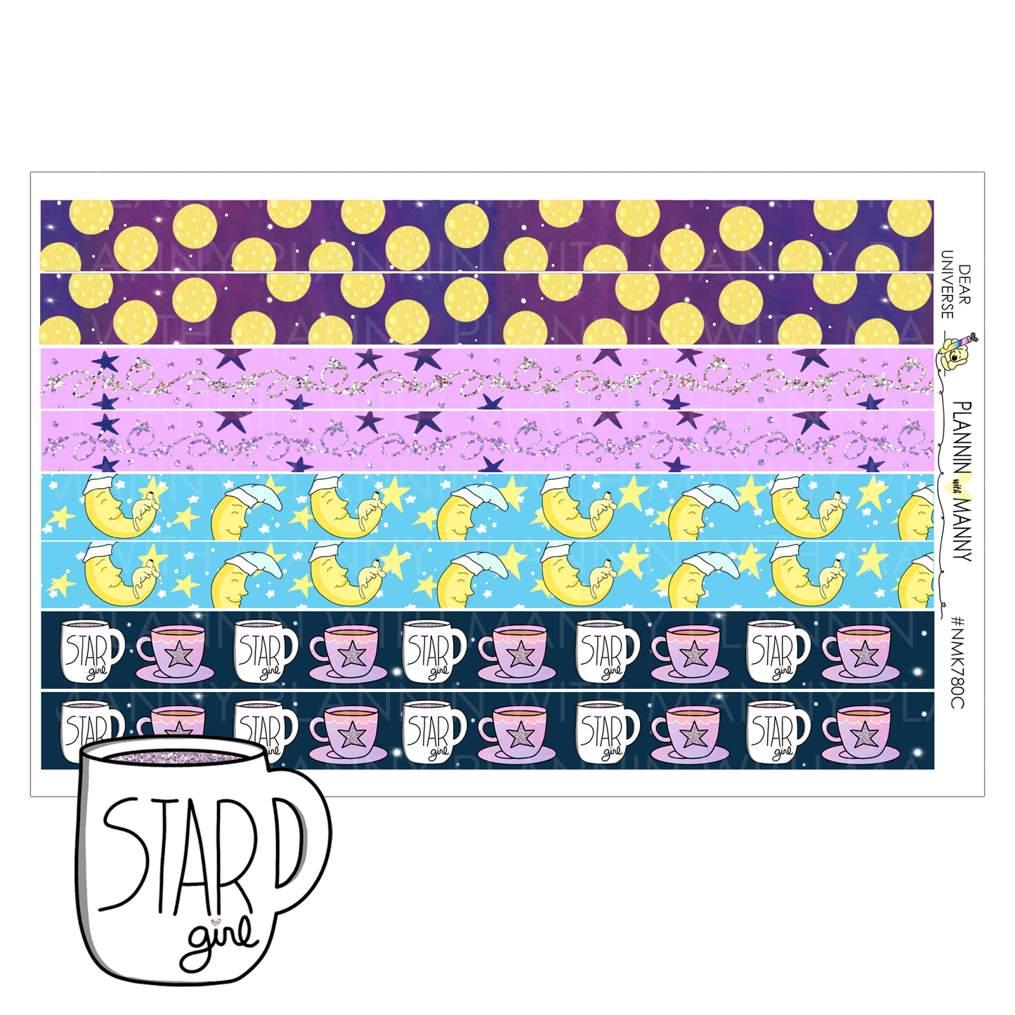 MK780C Dear Universe Washi Sticker Sheet