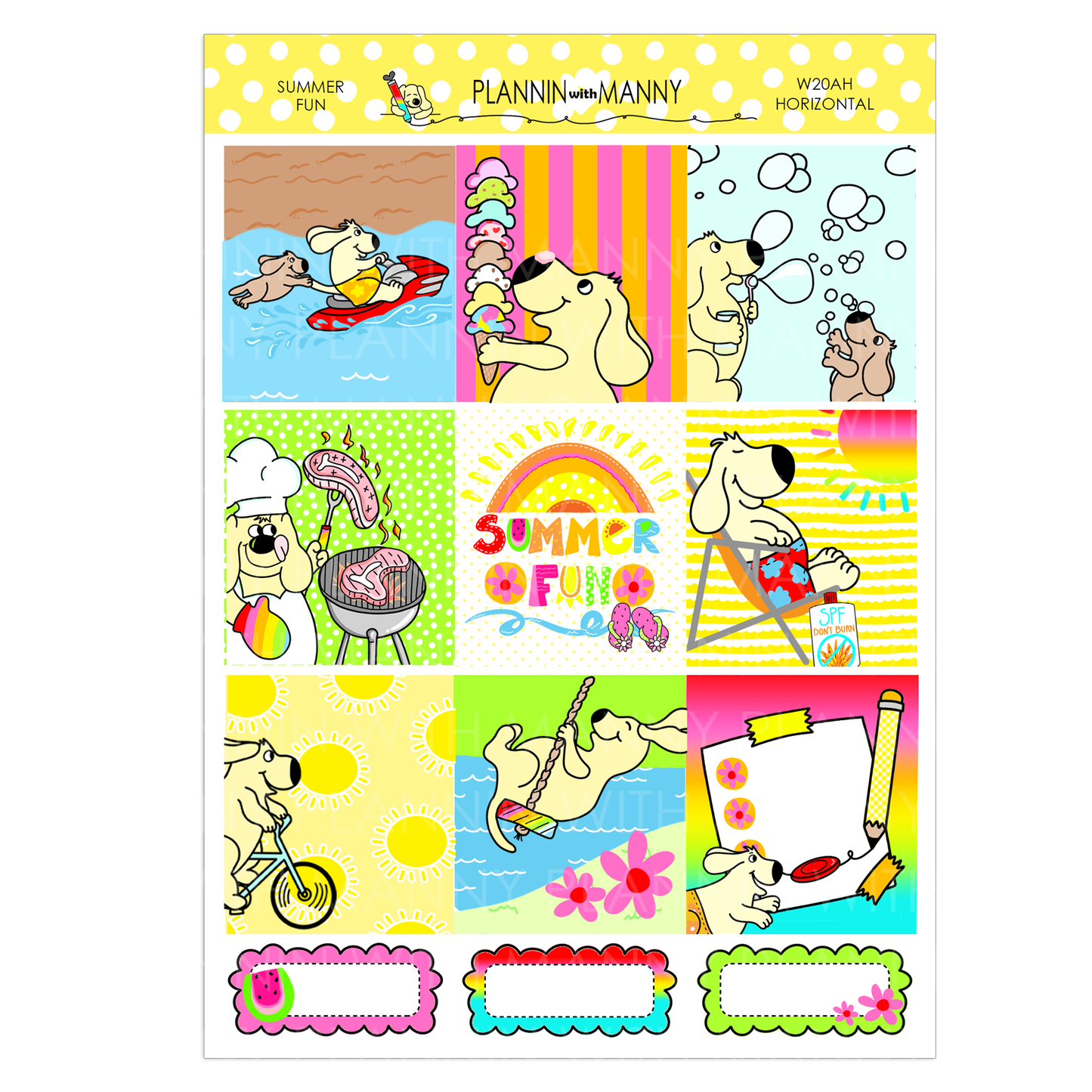 W20AH-HORIZONTAL Weekly Kit - Summer Fun Collection