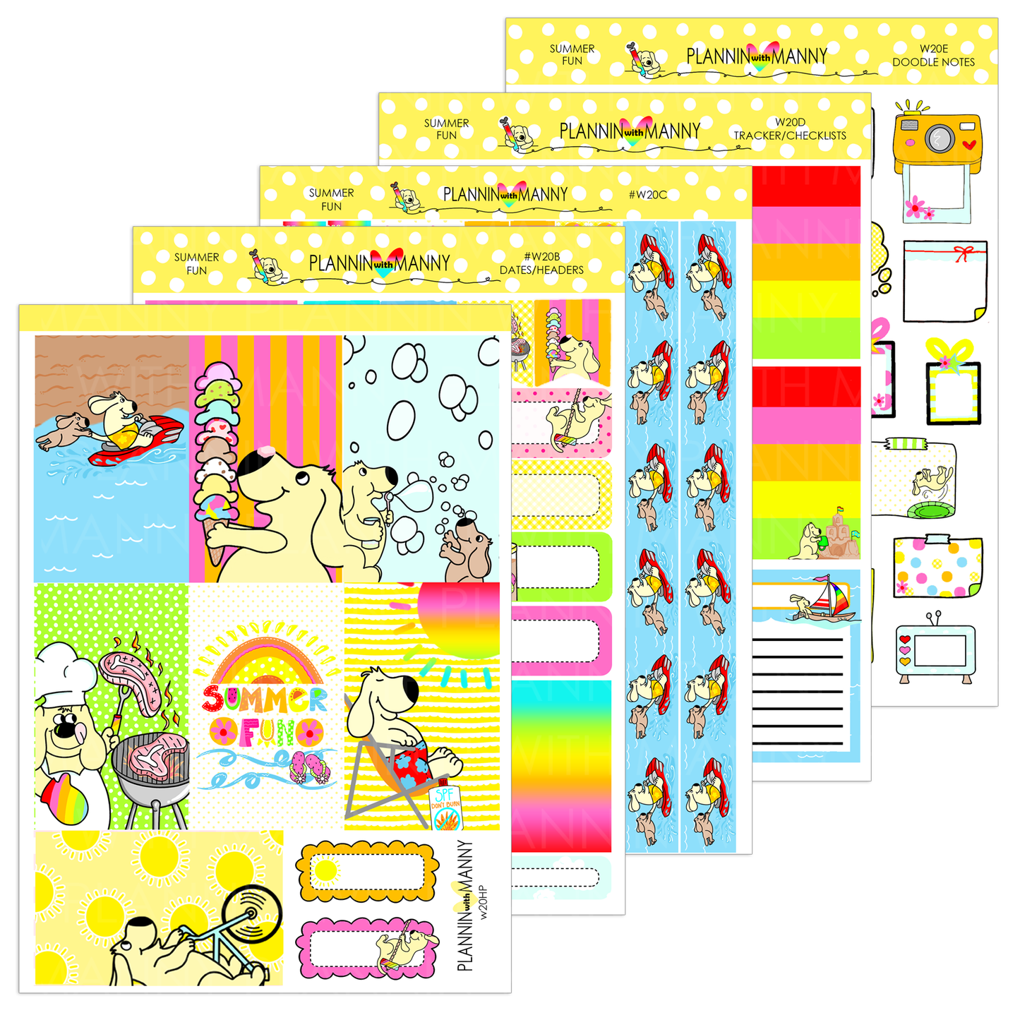 W20AHP-HAPPY PLANNER CLASSIC Weekly Kit - Summer Fun Collection