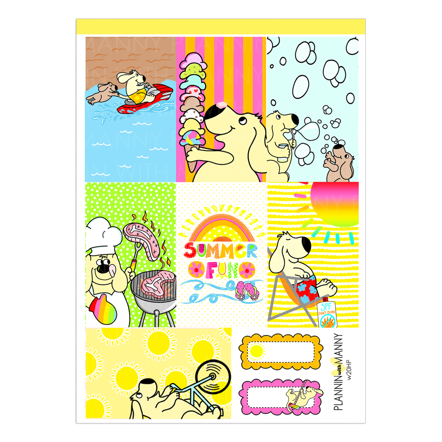 W20AHP-HAPPY PLANNER CLASSIC Weekly Kit - Summer Fun Collection