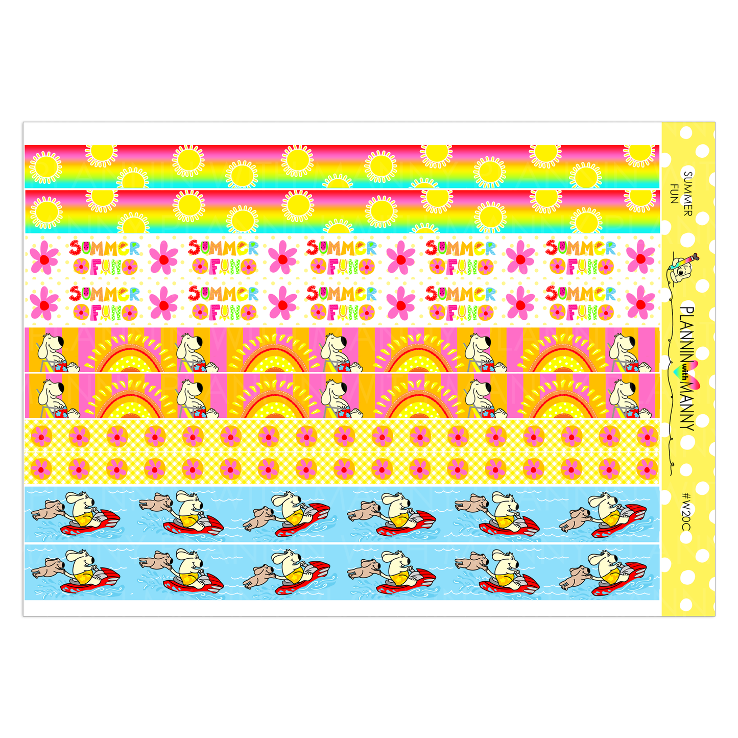 W20AHP-HAPPY PLANNER CLASSIC Weekly Kit - Summer Fun Collection