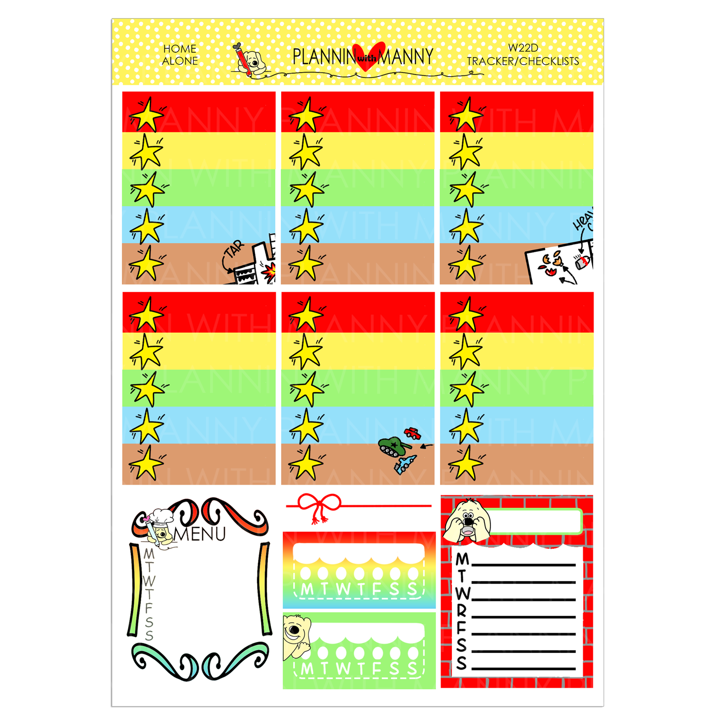 W22AHP, CLASSIC HAPPY PLANNER - Home Alone Weekly Planner Kit