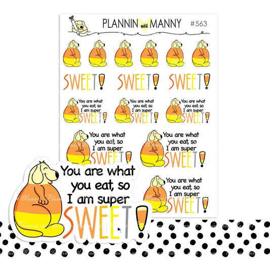 564 Candy Corn Manny Planner Stickers