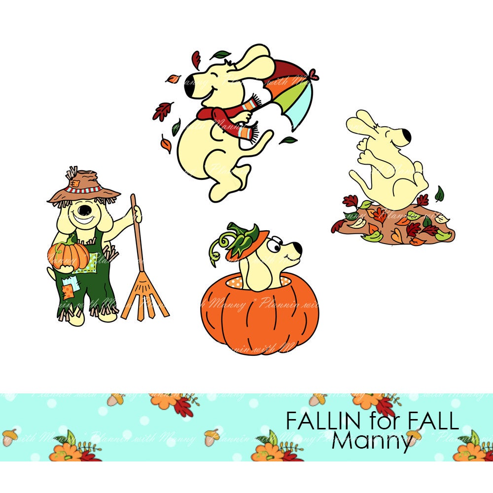 532 FALLIN FOR FALL CHARACTER Planner Stickers - Fallin for Fall Collection