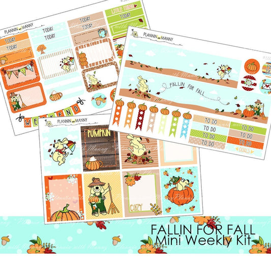 550 VERTCIAL Weekly Planner Stickers - Fallin for Fall Collection