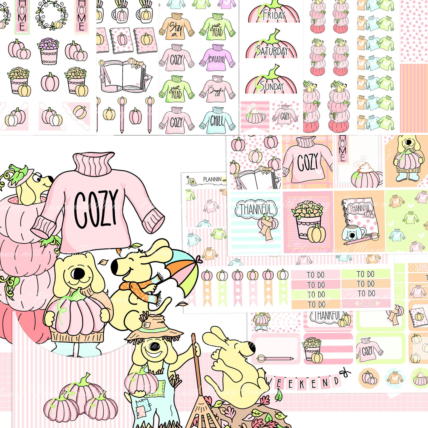 620 VERTCIAL MEGA Kit Planner Stickers - Pretty in Pink Collection