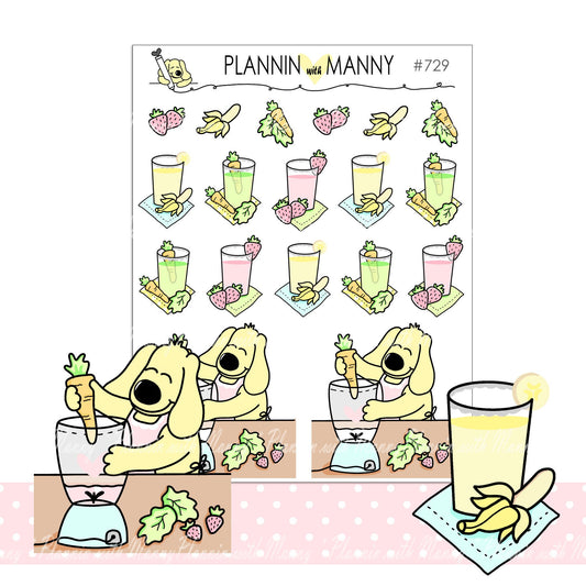 729 Fruit Smoothie Planner Stickers