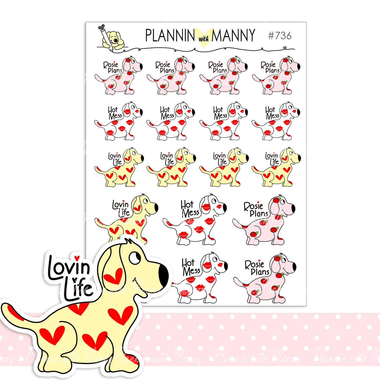 736 Baby Manny Sweet Talk Planner Stickers