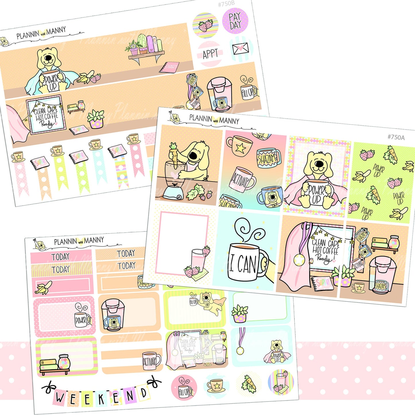 750 VERTCIAL Weekly Planner Stickers - Super Hero You Collection