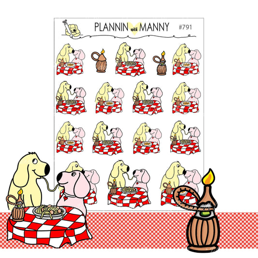 792 Spaghetti Lovin Planner Stickers